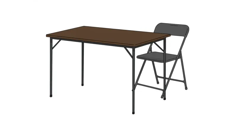 同人イベントで使われる机と椅子